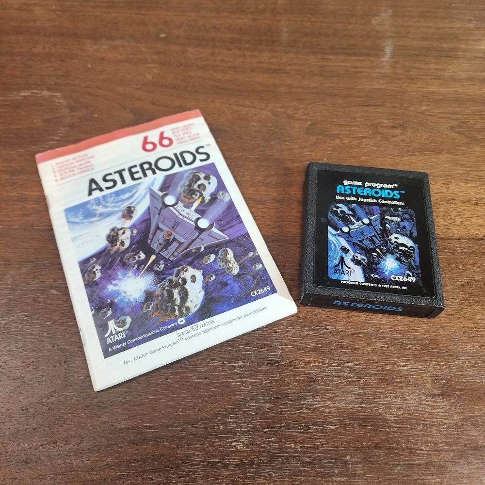 Atari 2600 Asteroids CX2649 Game & Manual